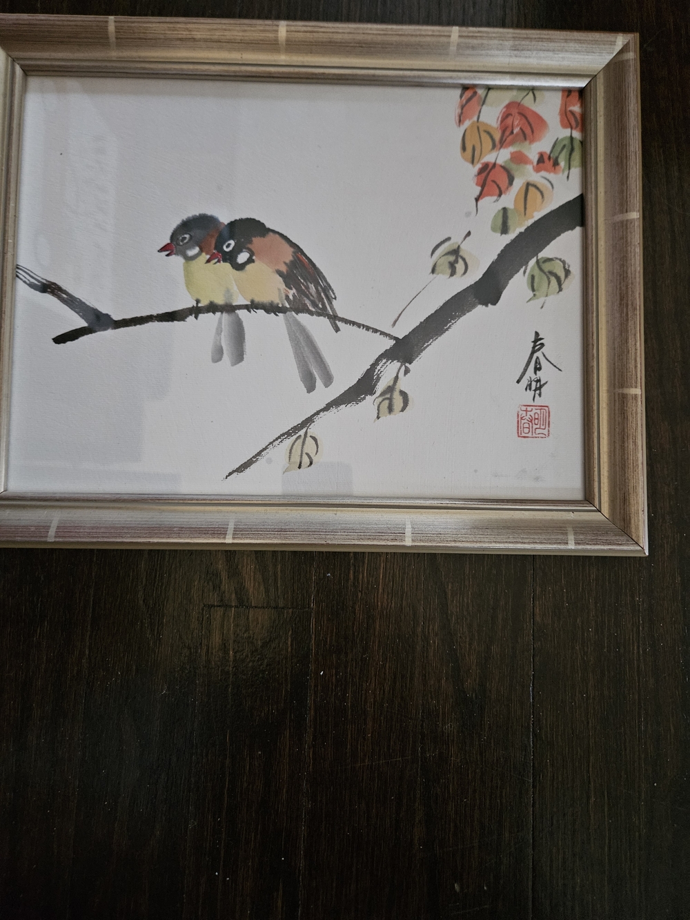 Gallery Framed Bird Print - Yellow, Brown & Black